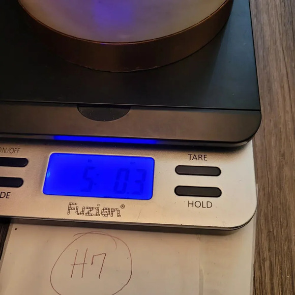 Vintage Home Marble Salt Cellar Sliding Lid Cover Copper Base Trinket Box Heavy - Picture 9 of 9